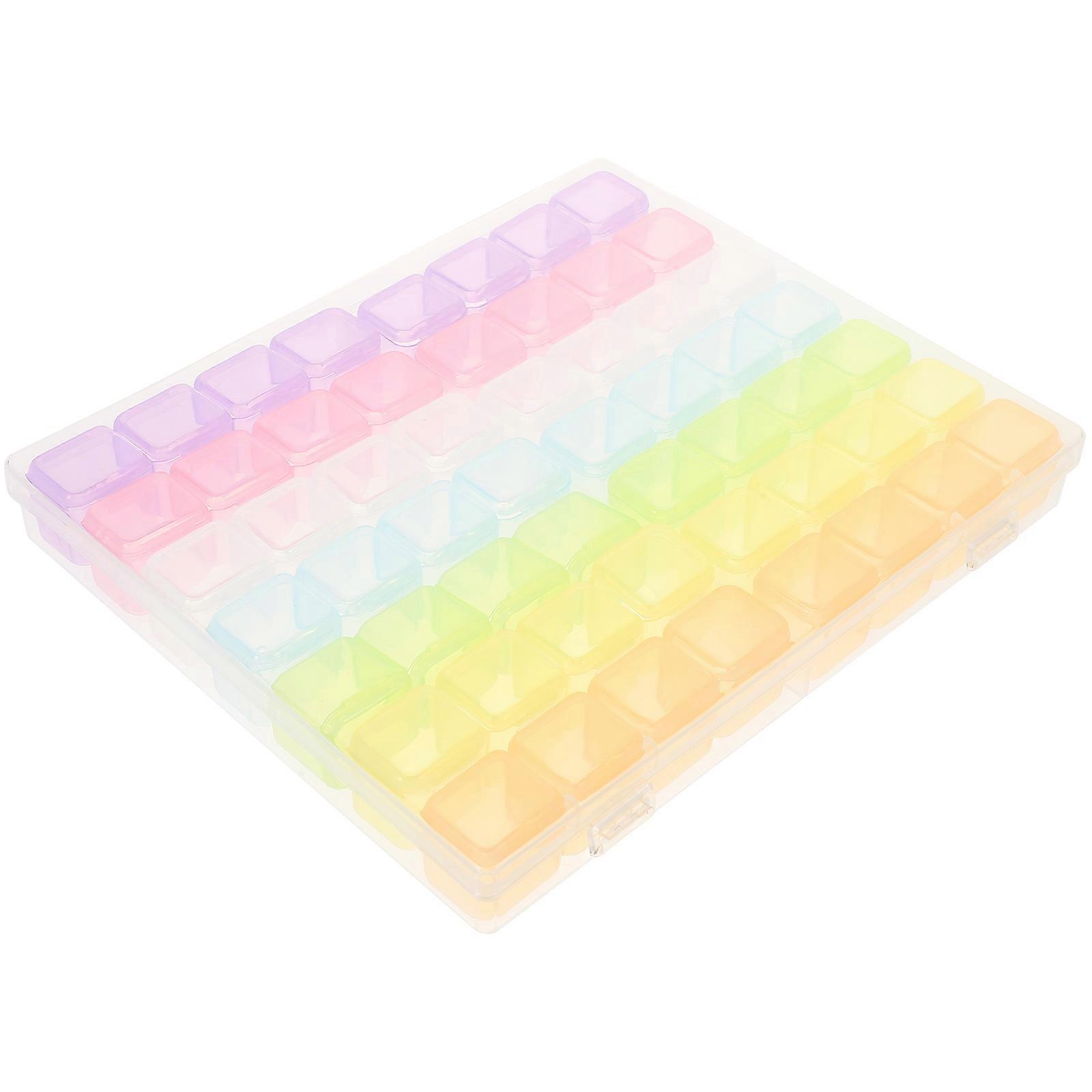 Nail Art Storage Box Transparent Organizer for 5Sets with 56 Grids
