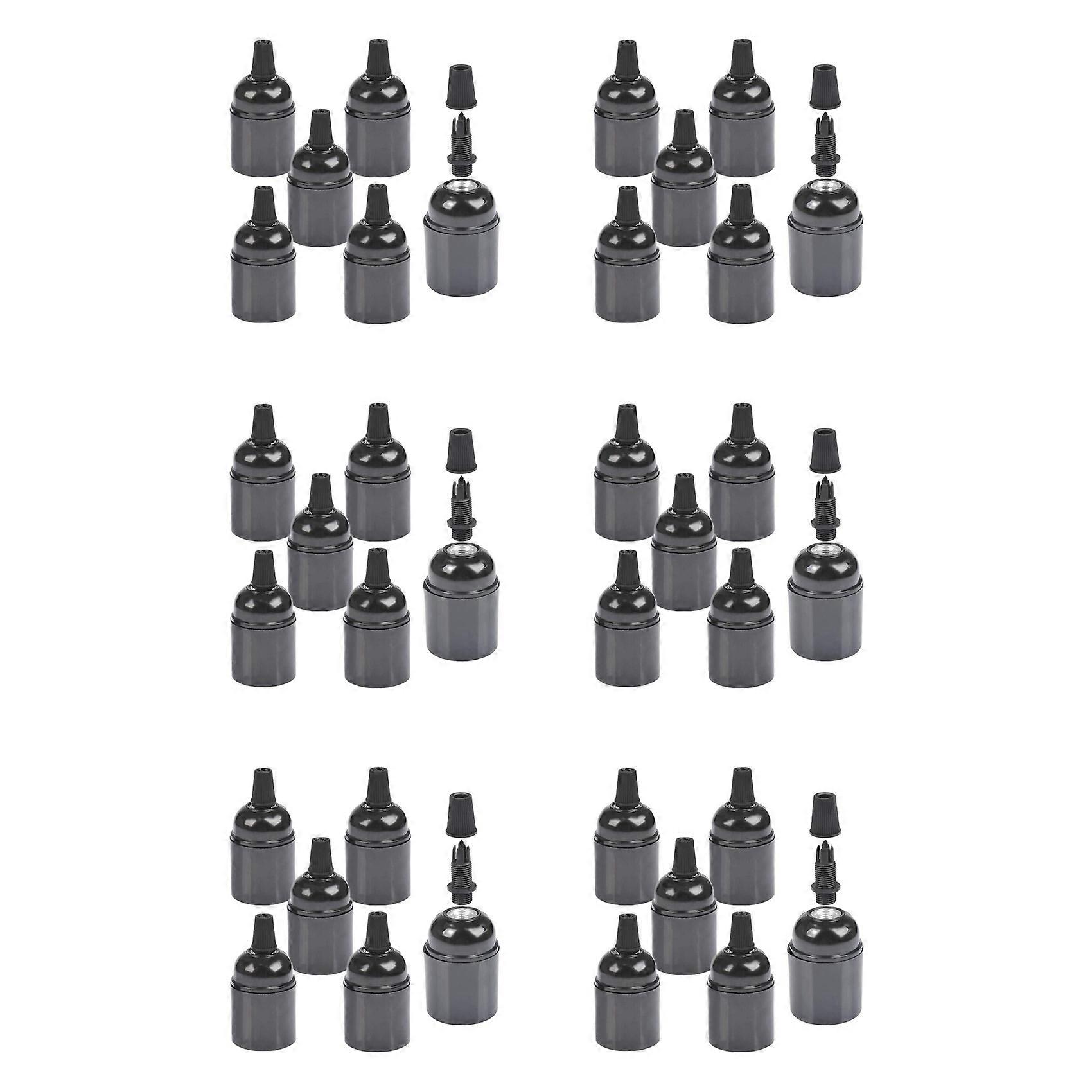 36-Pack Bakelite Lamp Holder E26/ E27 Light Socket Vintage Bulb Socket ES Screw Lampholder for Ceiling/Pendent/Floor