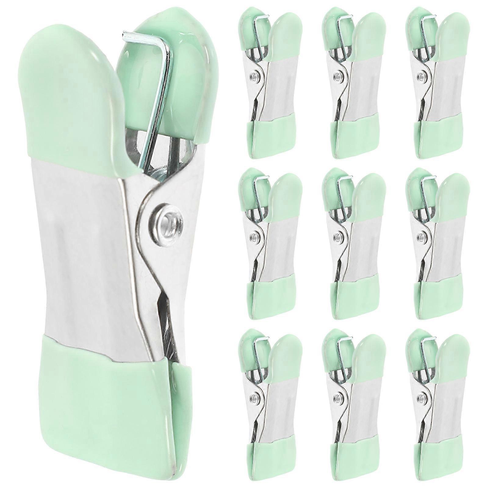 Light Green Clothespins Multipurpose Chip Clips for Outdoor Use 20Pcs