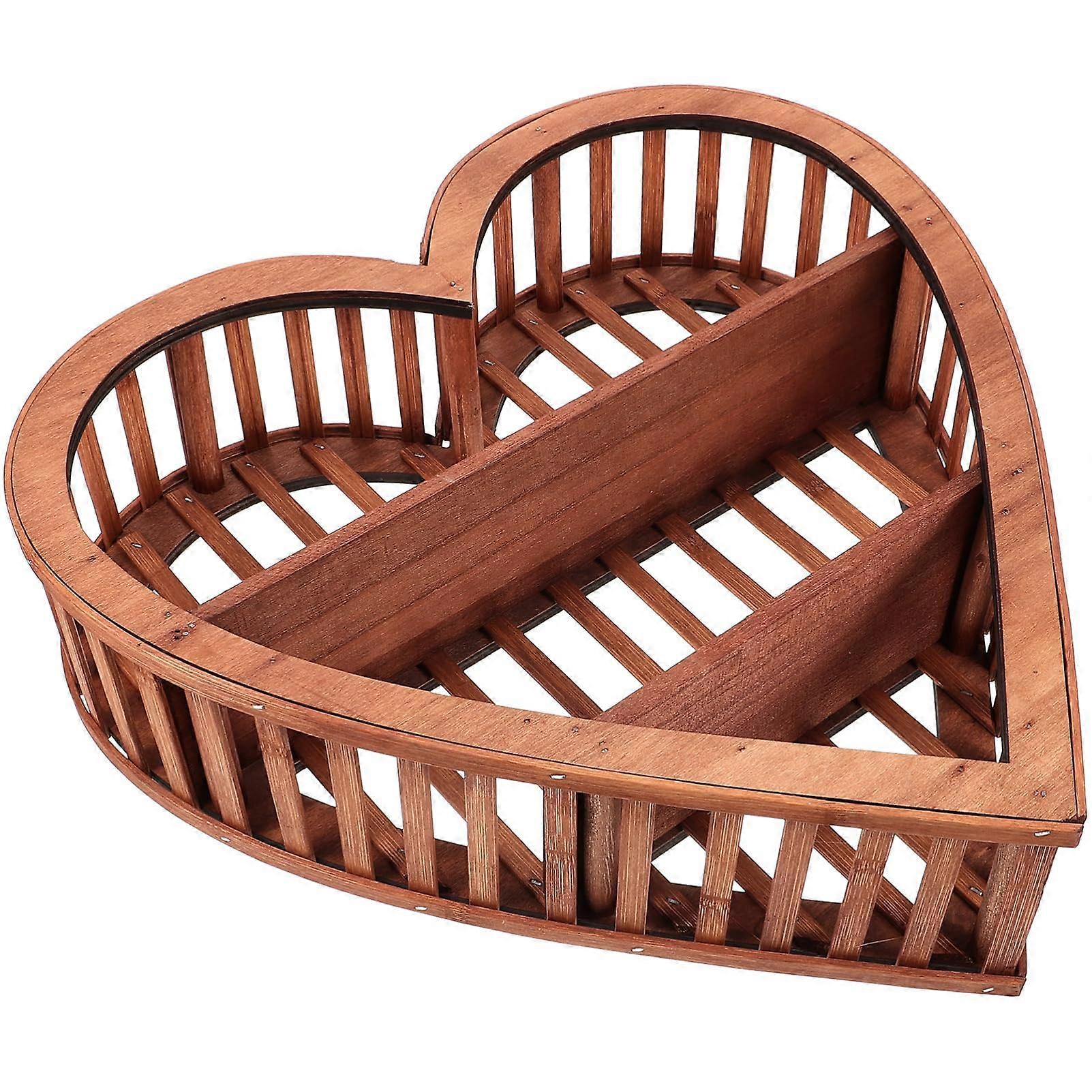 Heart Shaped Wooden Floating Wall Shelf SpaceSaving MultiLayer Display for Bedroom or Living Room Decor