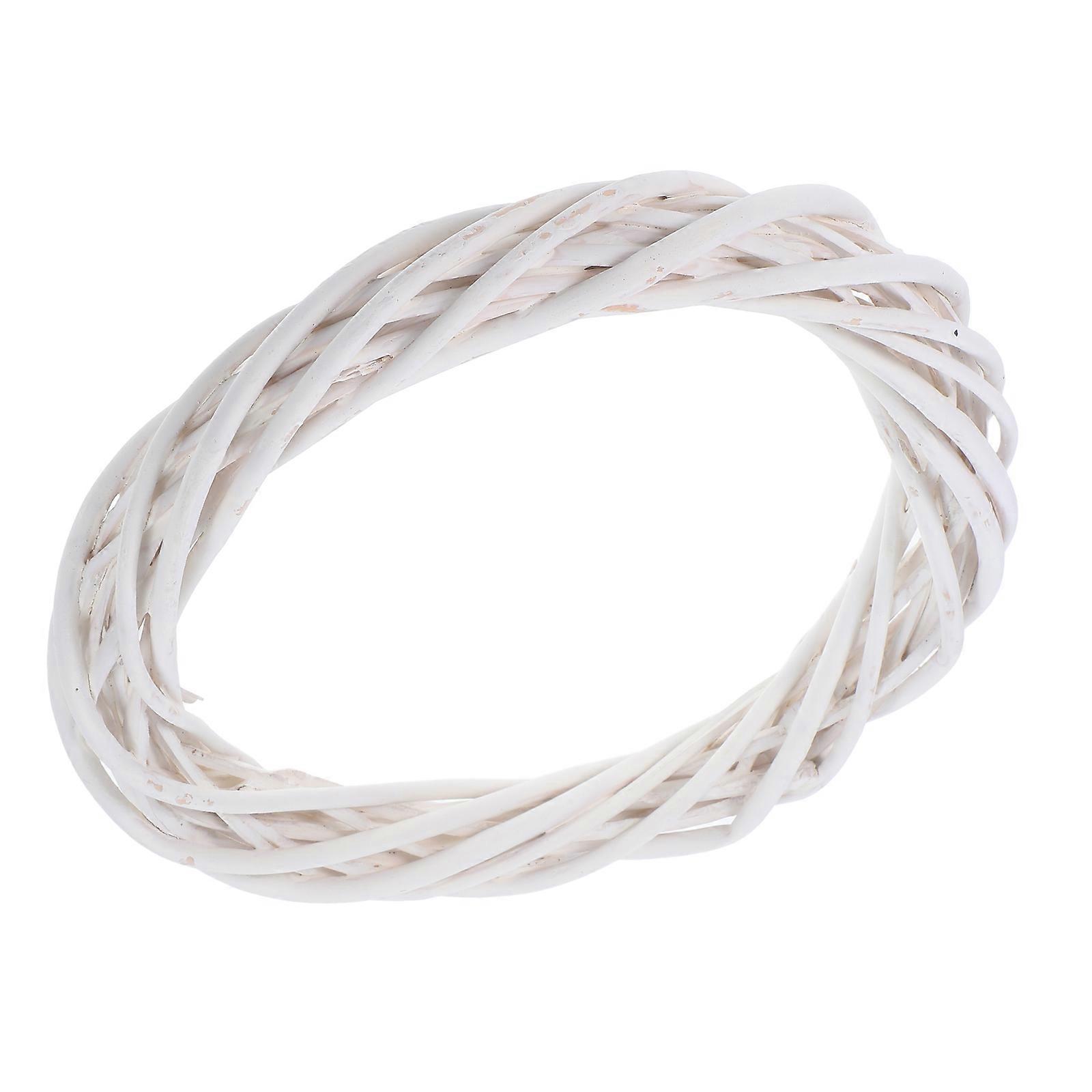 Rustic Handmade Willow Wreath for Decoration White Indoor Craft