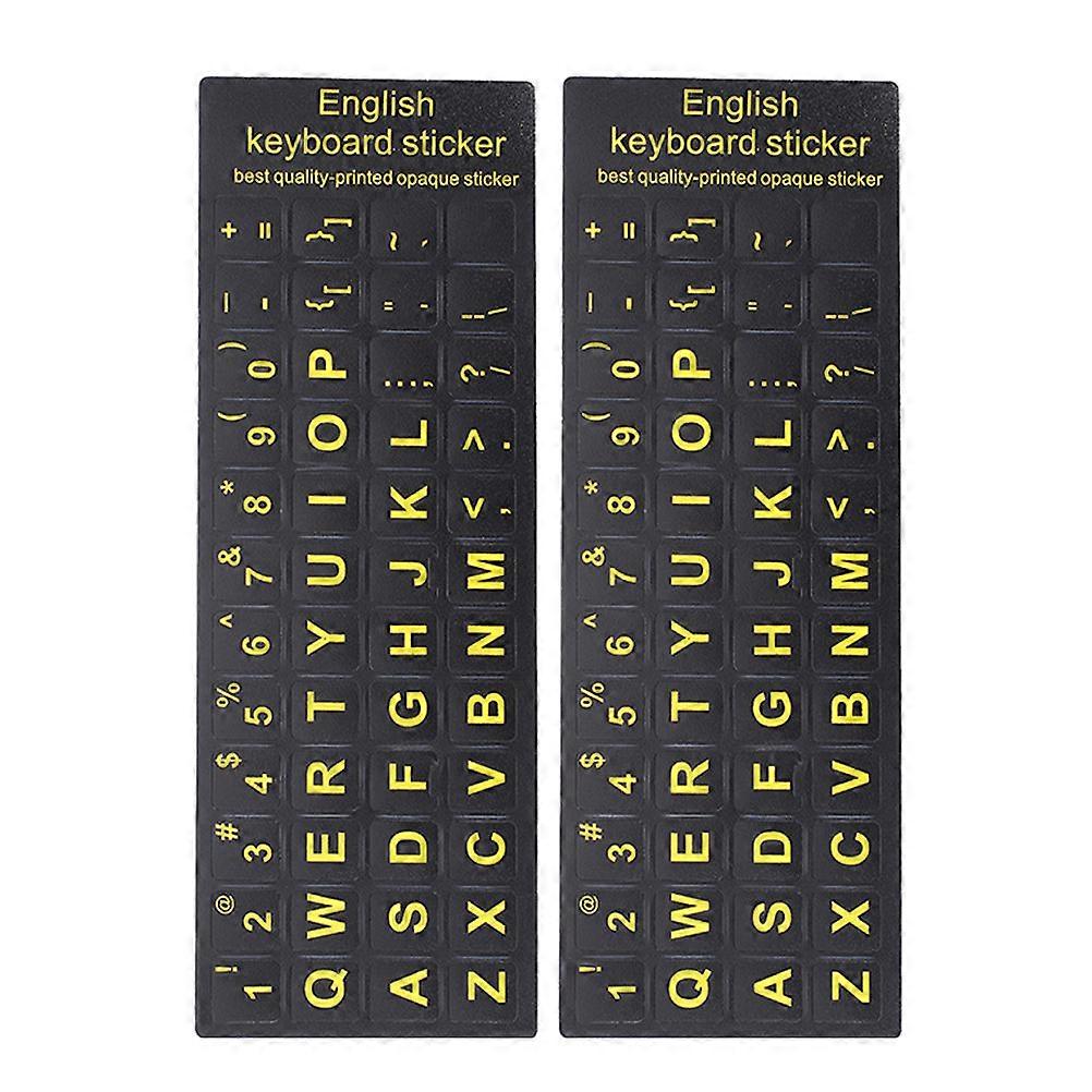Keyboard Stickers Computer Keyboard Replacement for Desktop 2Pcs Black PVC Dustproof