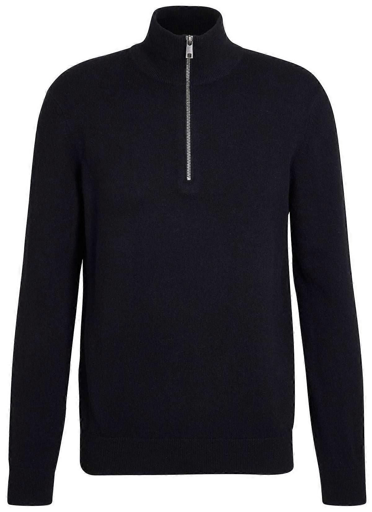Falke Pure Cashmere Half-Zip Sweater - Black