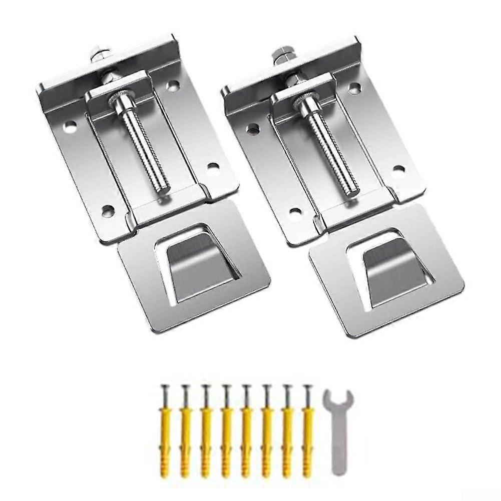 2PCS Stainless Steel Adjustable Range Hood Mounting Bracket with Accessories for Stable Kitchen Installation