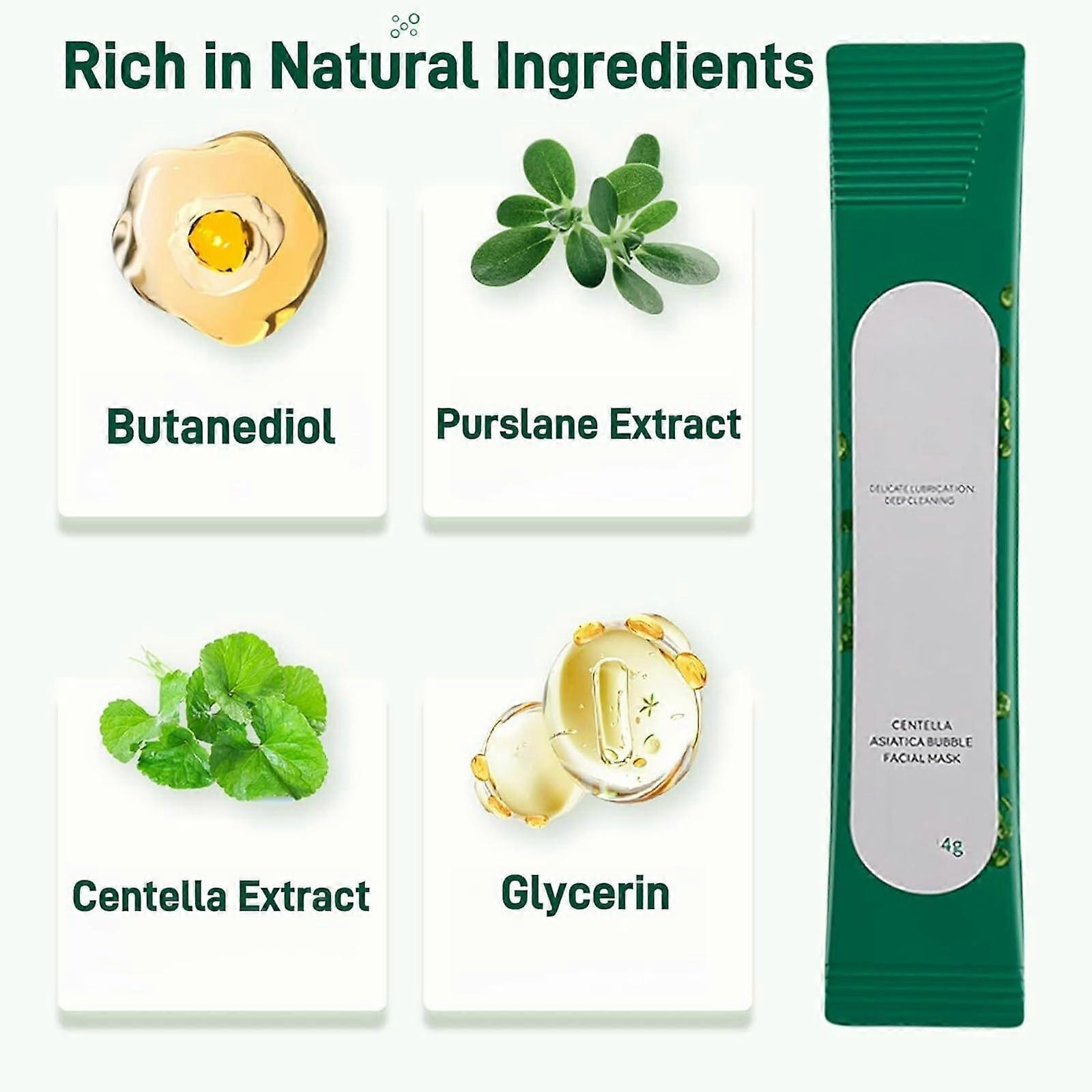 Centella Face Mask 3Box Pack, Rapid Foaming Bubble Formula for Deep Cleansing and Moisturizing