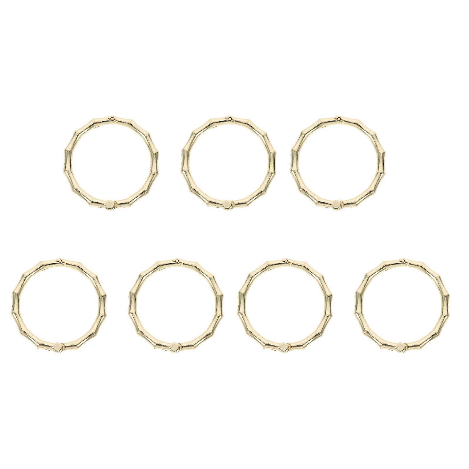 7Pcs Metal Binder Rings Loose Leaf Binding Circle Single Binder Rings
