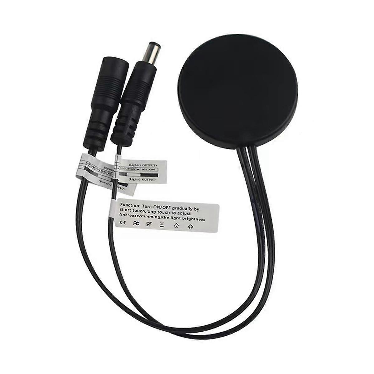 Wood Panel LED Touch Sensor Dimmer Switch Hidden Switch Touch Switch for LED Strip Black