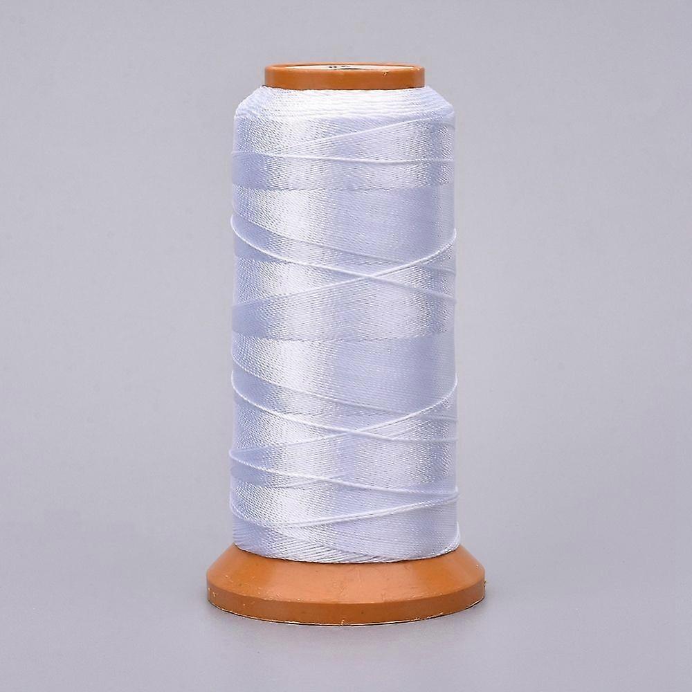 Polyester Threads for Jewelry Making White 0.2mm about 1093.61 yards(1000m)/roll