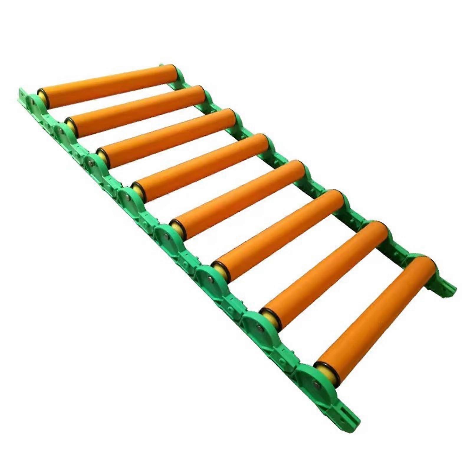 Expandable Conveyor Roller PVC Belt Kit, Heavy Duty Adjustable Height Foldable for Warehouse 100x65cm