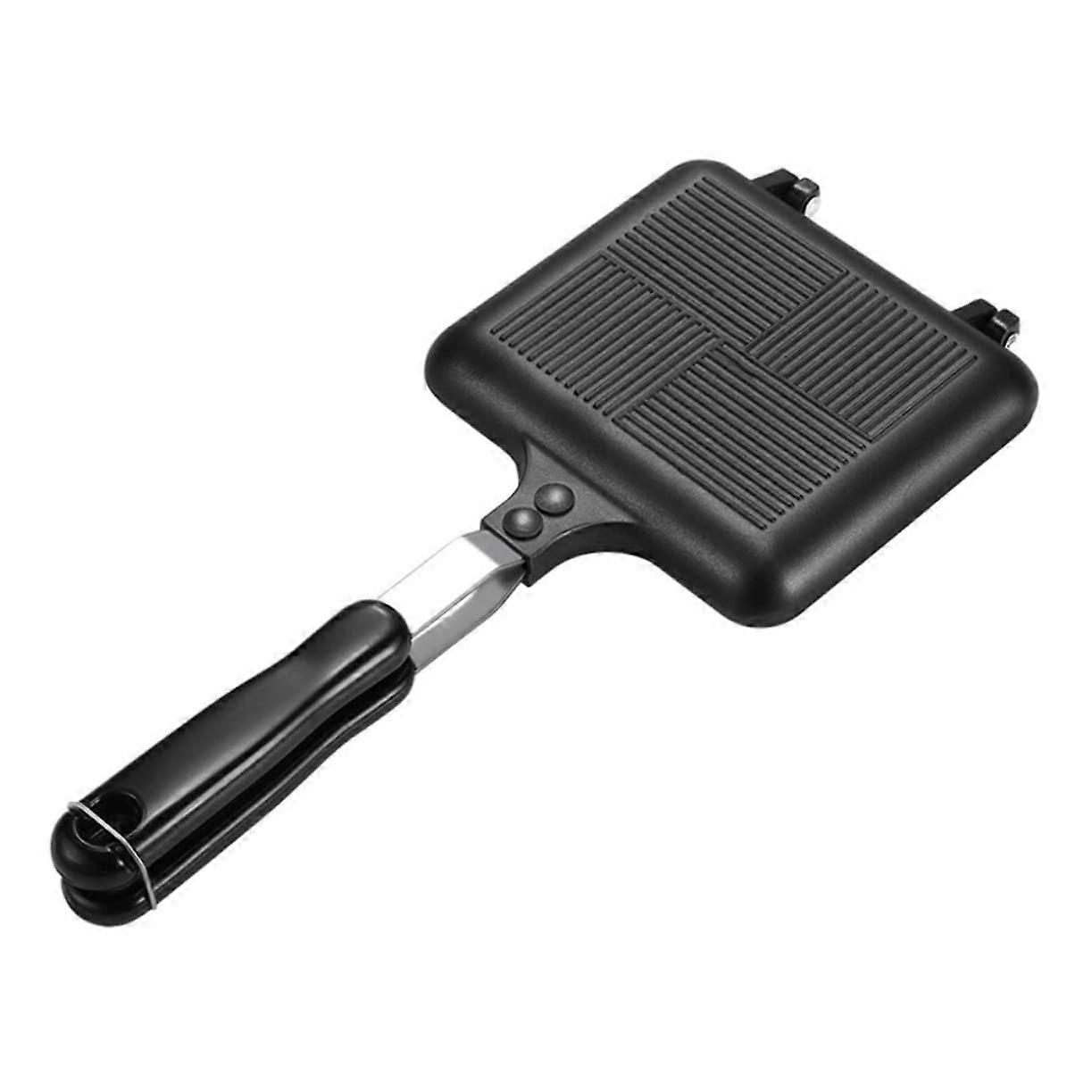 Non Stick Double Sided Frying Pan Sandwich Maker Easy Clean Surface for Breakfast and Snacks