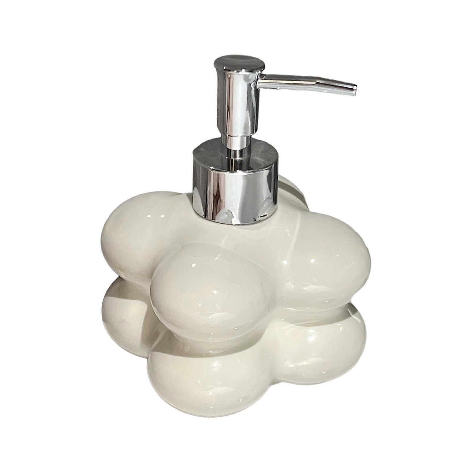 Ceramic Lotion Dispenser Elegant Pump Bottle for Bathroom Kitchen Hotel Smooth Liquid Flow