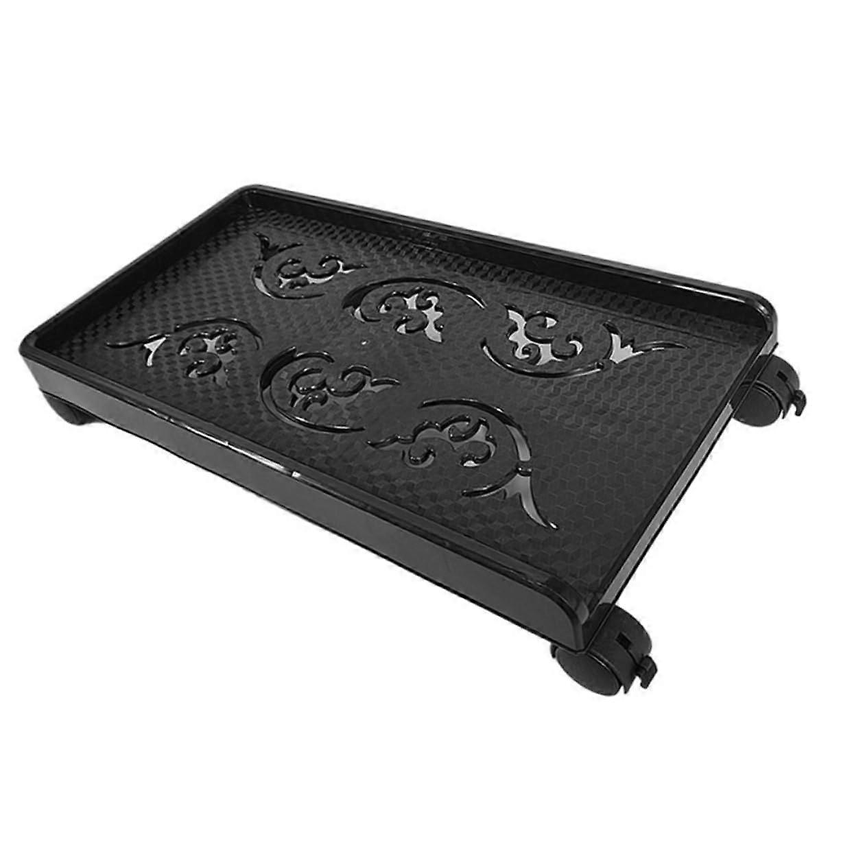 Adjustable Mobile PC Tower Stand with Wheels for Enhanced Airflow and Secure Floor Placement Black