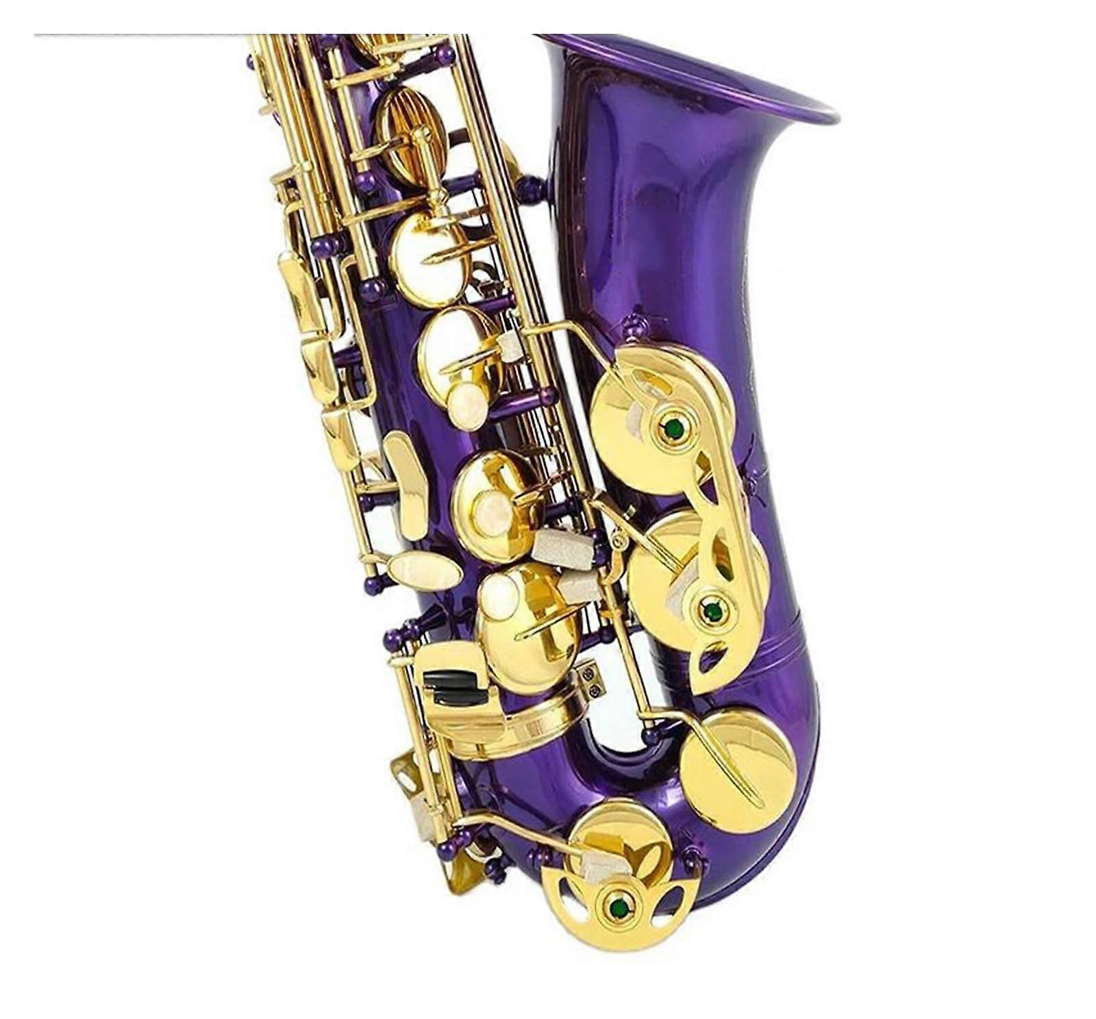 Alto Saxophone for Beginners E Flat Purple Student Model with Case and Durable Brass Body