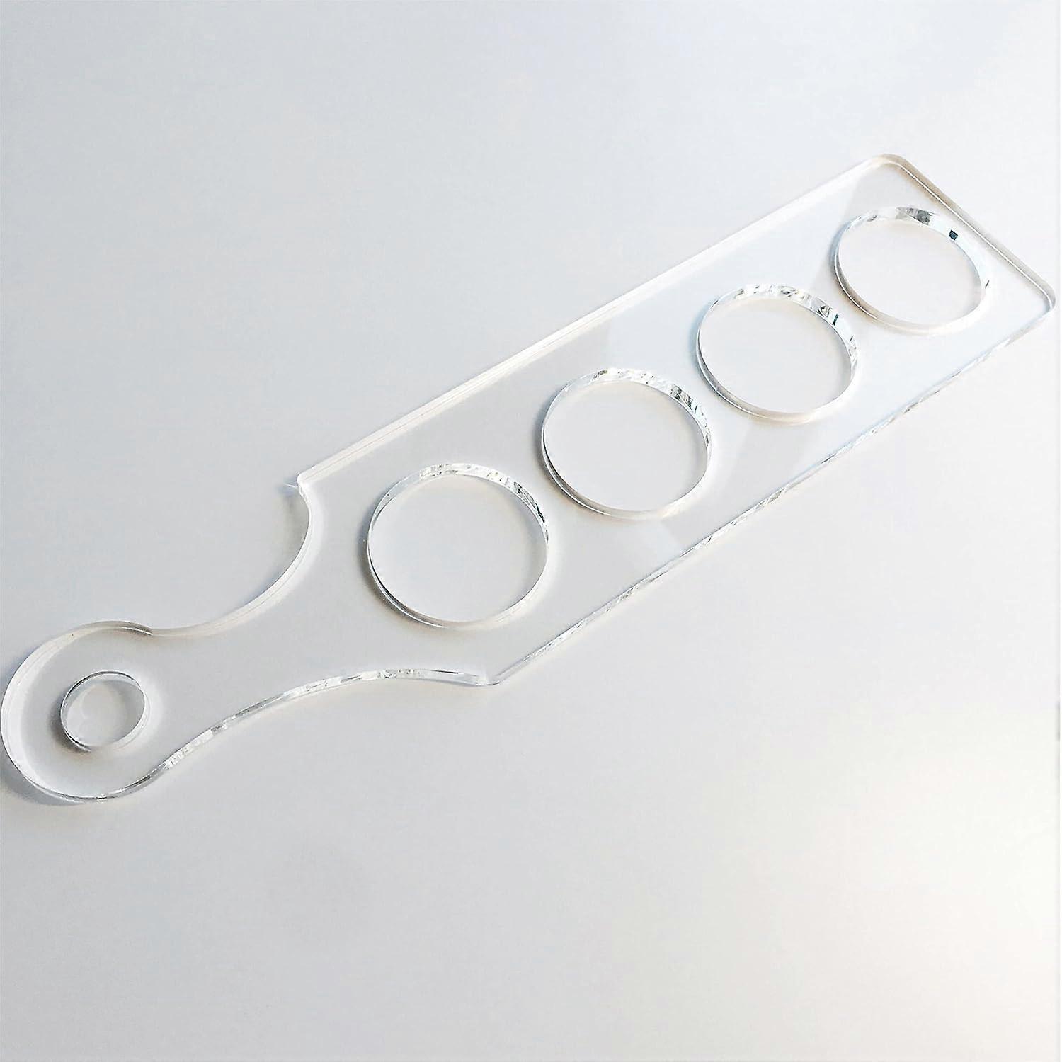 Clear Acrylic Beer Flight Paddle Router Template for Precision Cutting and Uniform Layout