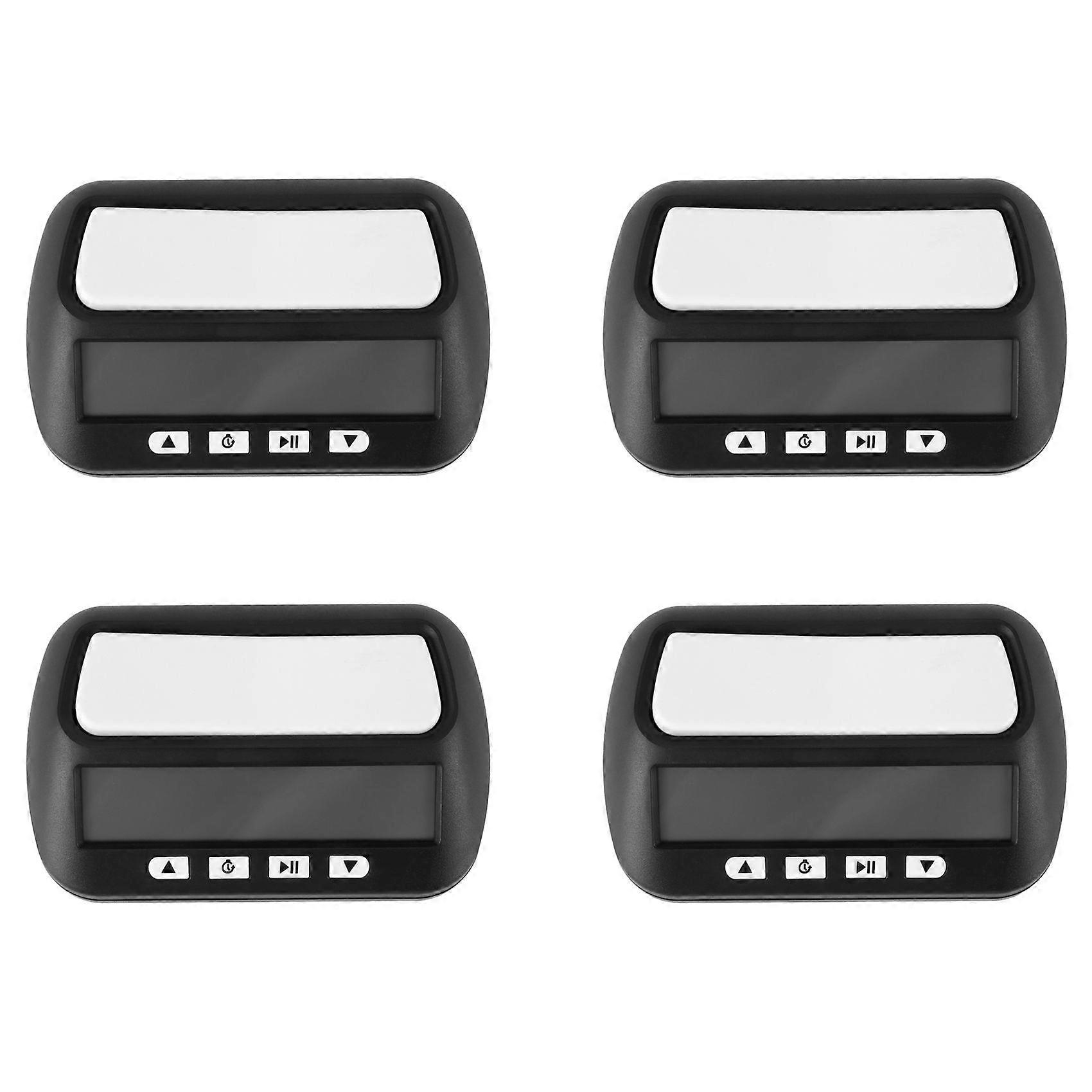 4X Chess Clock, Digital Chess Timer & Game Timer, 3-In-1 Multipurpose Portable Professional Clock Black