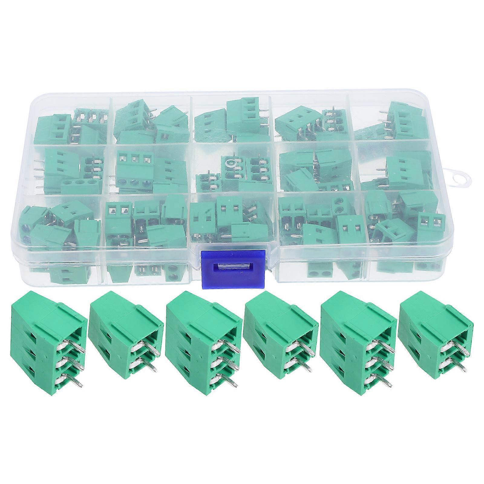 Terminal Blocks Screw Connectors Wire Locking For Engineers Technicians Certified 1.00X1.00X1.00CM 80Pcs