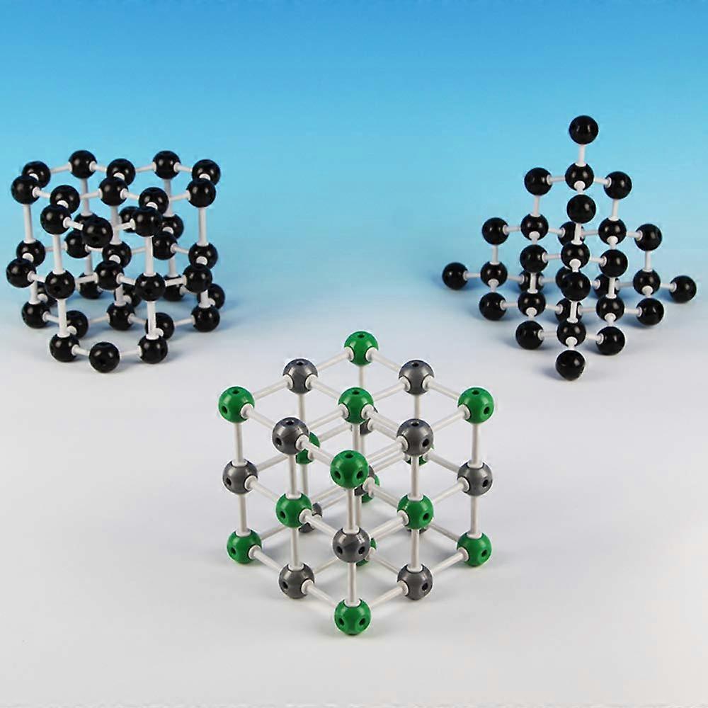 Chemistry Molecular Model Set 4in1 NaCl Diamond Graphite C60 Educational Crystal Structure Kit