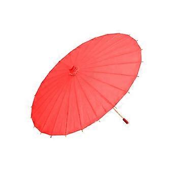 Bamboo Handle Oriental Parasol - Decorative Oil-Paper Umbrella for Party