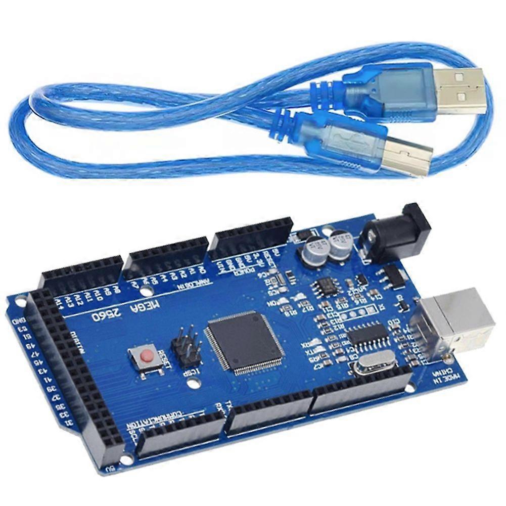 MEGA2560 R3 Improved Version Development Board with USB Data Cable, Suitable for 3D Printer