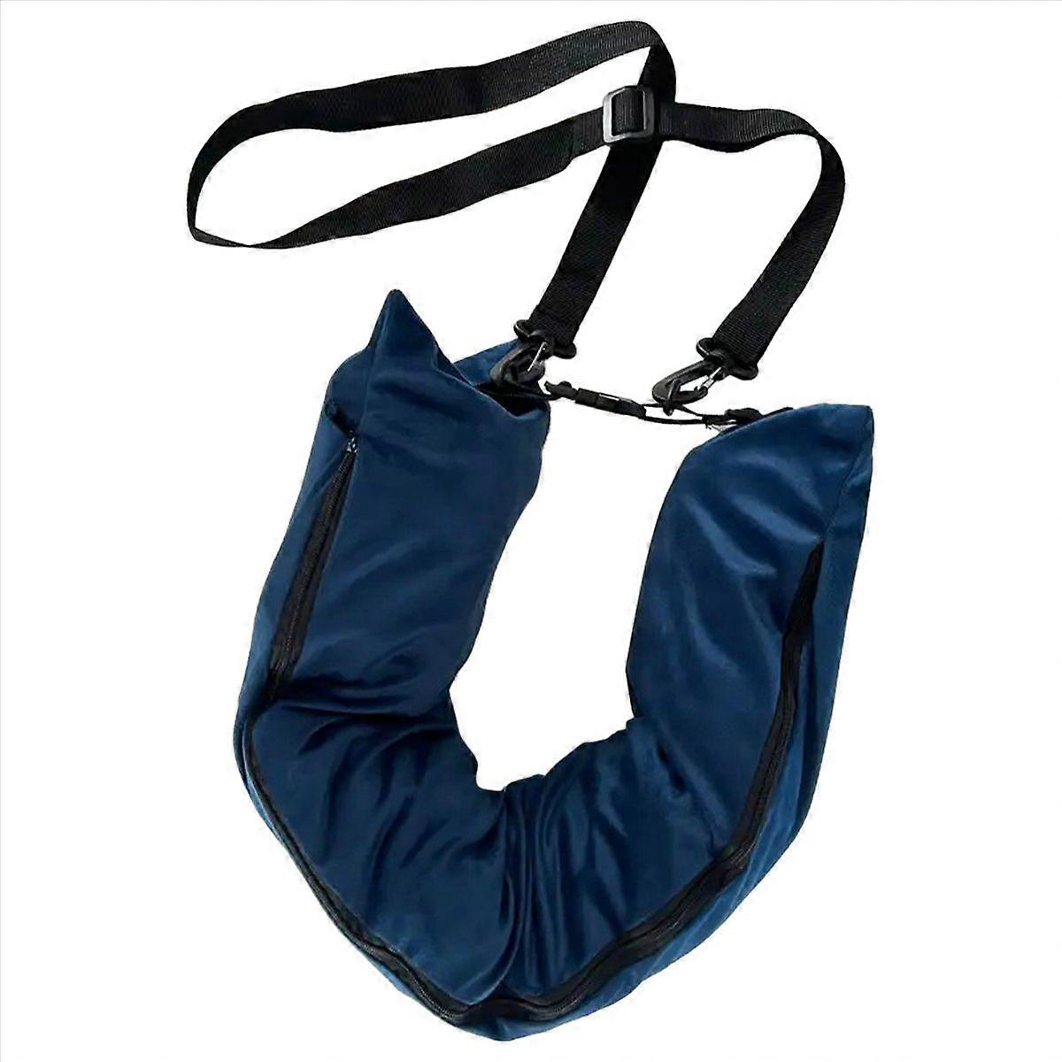 Travel Pillow Stuffable with Clothes As Carry-On,Blue