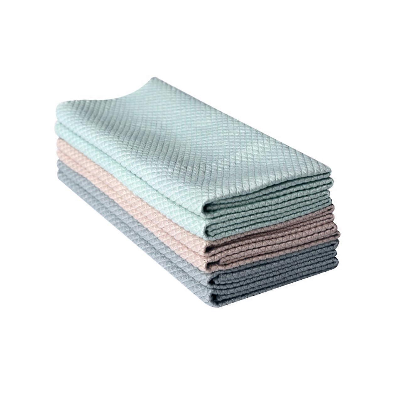 6Pack Microfiber Cleaning Cloths  Absorbency Streak Kitchen Towels Random Color