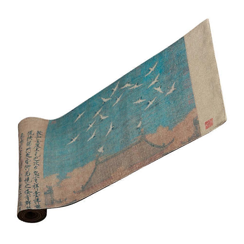 Chinese Tablecloth Cotton Linen Table Cloth for Table Decoration 2Pcs