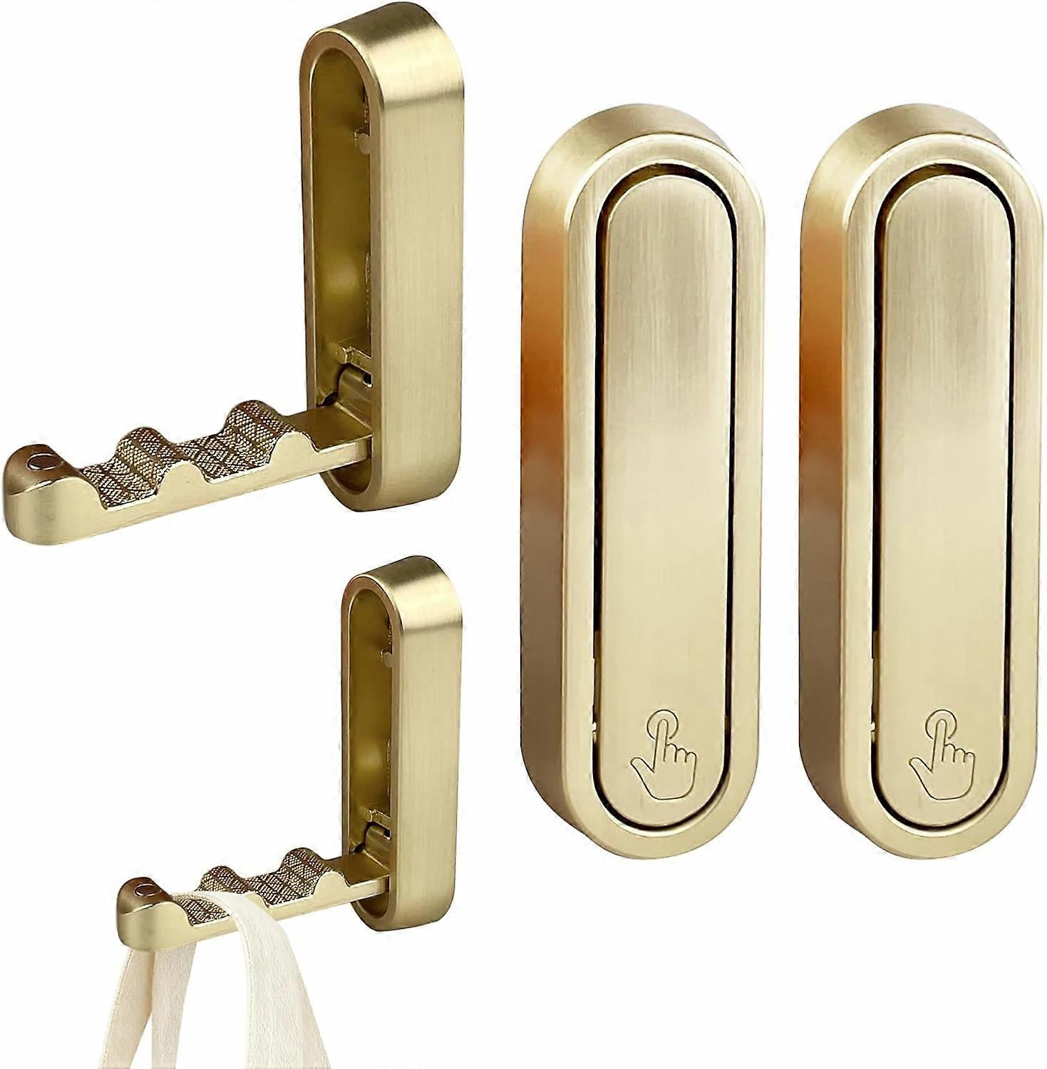 Foldable wall hooks, 2 concealed coat hooks