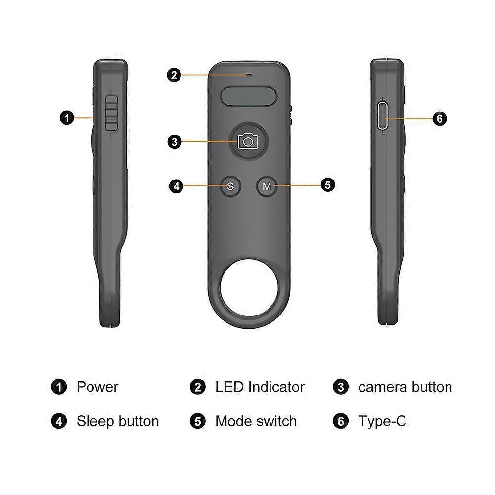 Wireless Bluetooth Remote Control for DJI Action 5 Pro/4 & Osmo 360, Zoom Function Long Range Shooting Accessory