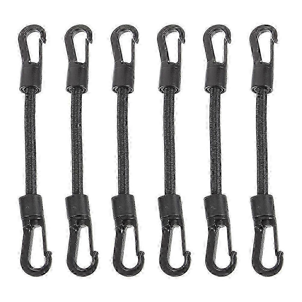 6pcs Portable Hook Ropes Multi-function Buckle Straps Elastic Tie Down Straps Outdoor Supply