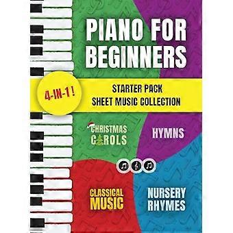 Piano voor beginners: bladmuziekcollectie: pianoliedjesboek voor kinderen en volwassenen met lessen in noten lezen en kinderliedjes, kerstliedjes, enz.