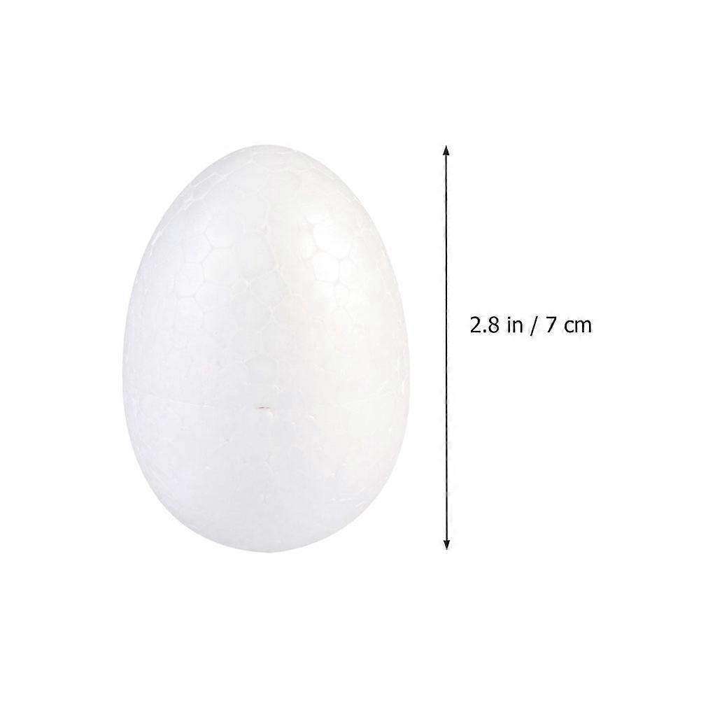 Easter Egg Craft Egg for Decoration 100Pcs White Foam Solid Eggs
