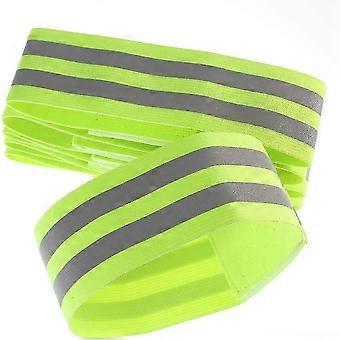 6 elastische reflecterende armbanden, veiligheidsreflectorband geschikt voor wandelen, fietsen, honden uitlaten, hardlopen en wielrennen.