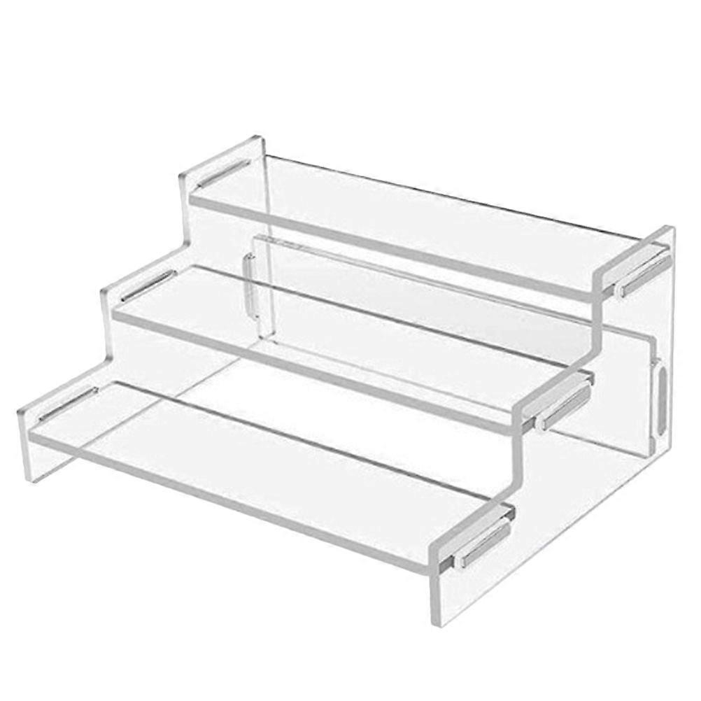 Acrylic Riser Display Stand for Displaying 4Pcs Transparent Clear Display Shelf