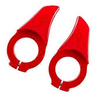 Puños para manillar de bicicleta, resistentes, 2 pares, color rojo, accesorio para bicicleta.