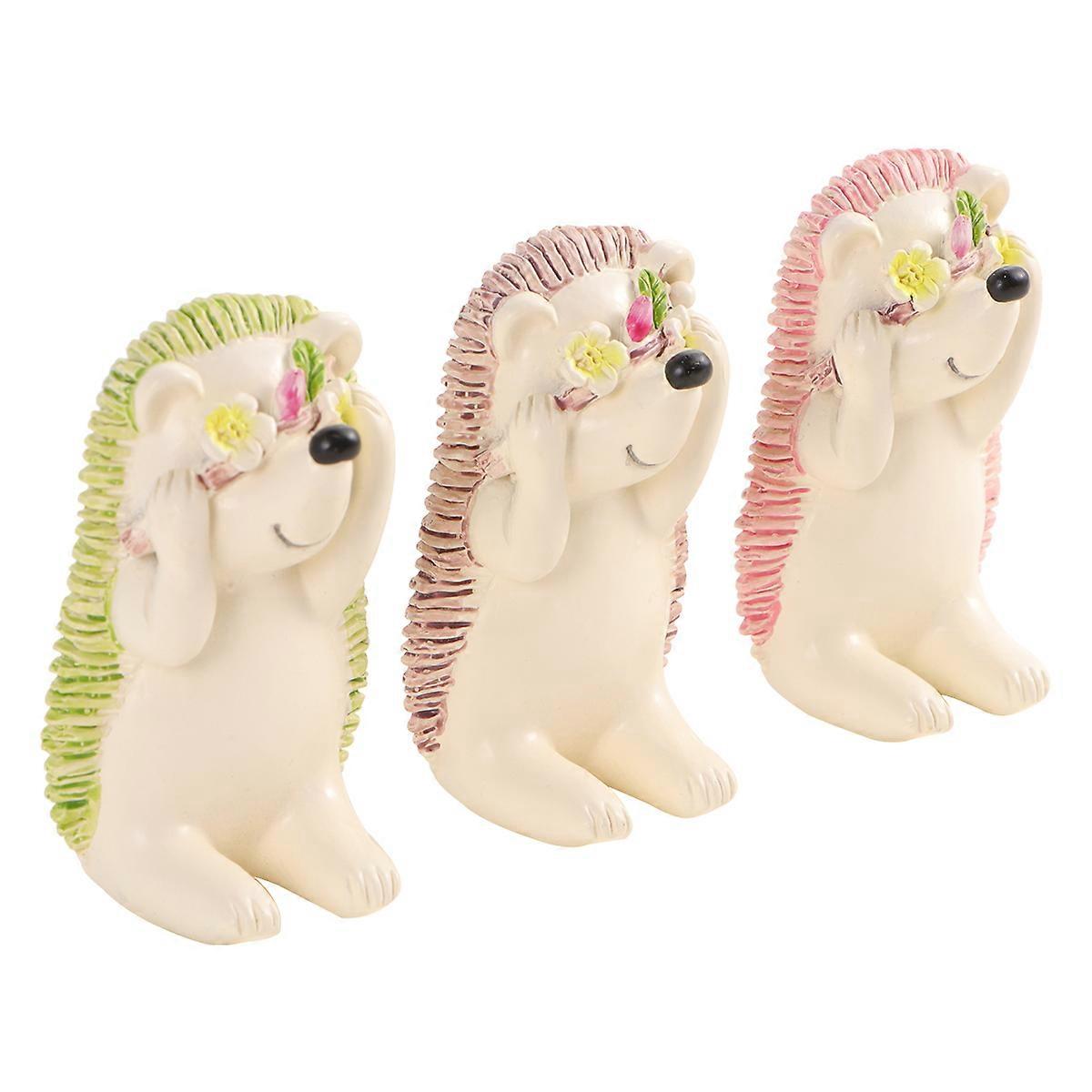 Punch-Free Toothbrush Holder Multi-Function Hedgehog Design 3Pcs Set