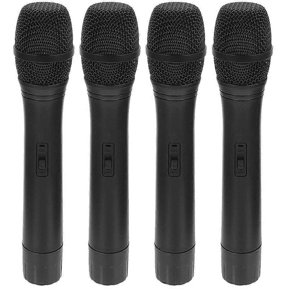 Simulation Microphone Prop for Party Use 4Pcs Pretend Microphone Set
