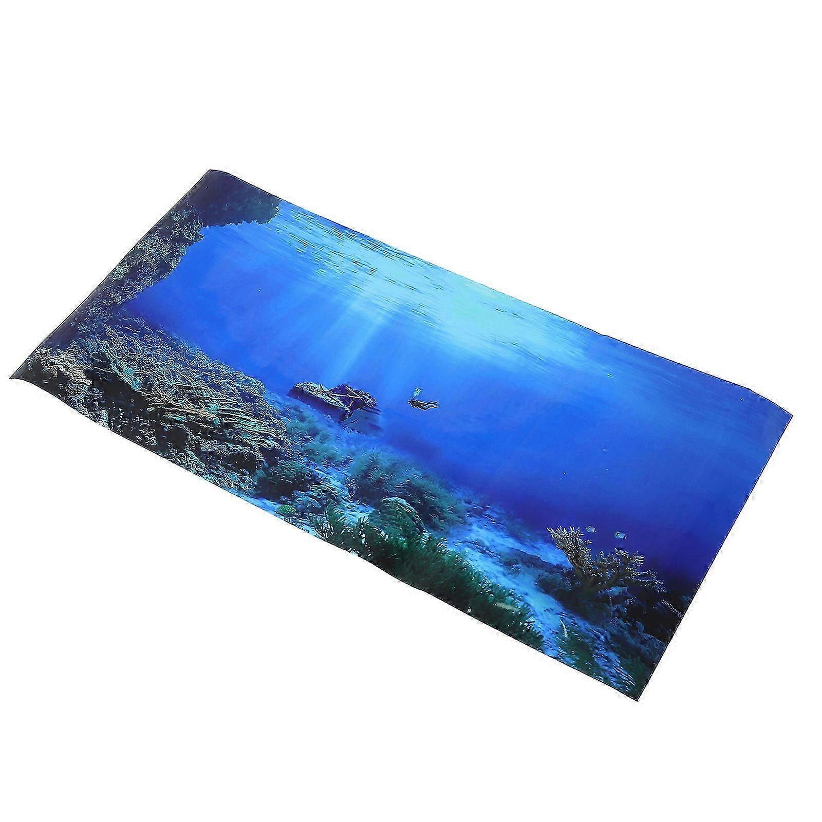 Aquarium Background Sticker, Paper Material, 1Pc