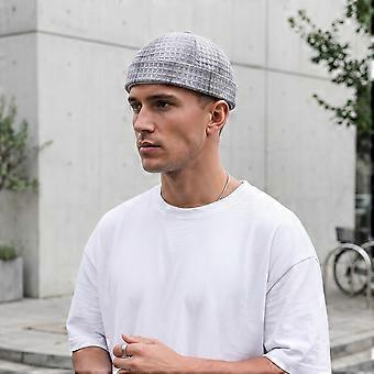 Unisex Brimless Docker Hat Textured Fisherman Beanie Adjustable Skull Cap Textured Brimless Docker Beanie Minimalist Streetwear Cap