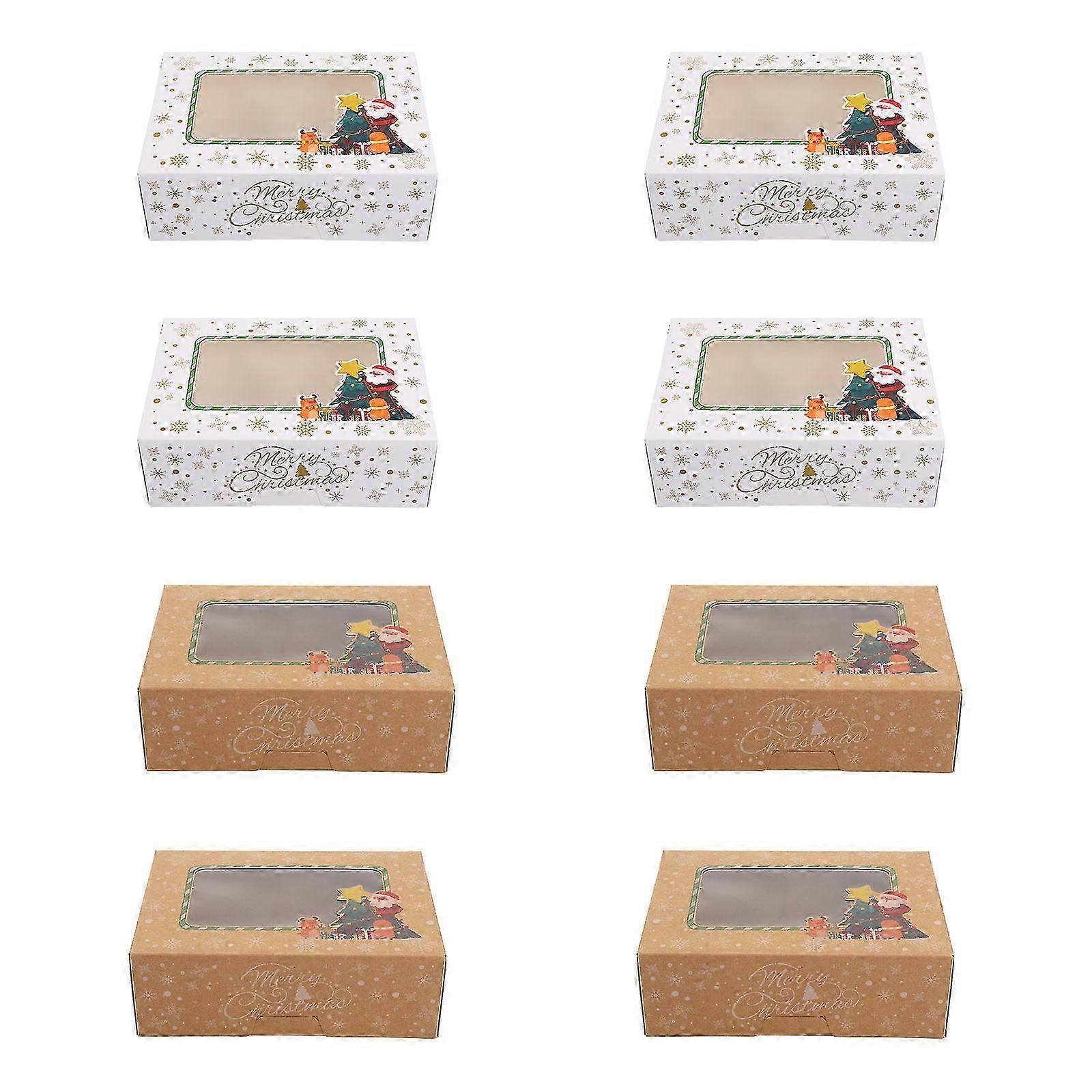Christmas Cake Box Paper Packaging Boxes for Storage 12Pcs Large Set