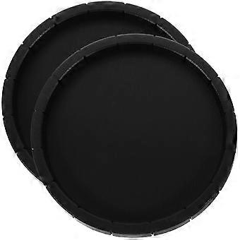 Lot de 2 gamelles rondes pour animaux de compagnie, bols à boire pour reptiles, bols à nourriture pour animaux de compagnie, noir