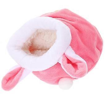 Hamster-Plüschhöhle, rosa Bett für Haustier, bequemes Schlafnest