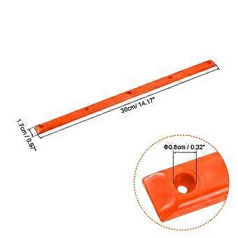 Skateboard Rails Protector, Longboard Rail Guards, Collision Protection, Orange, 2 Pack