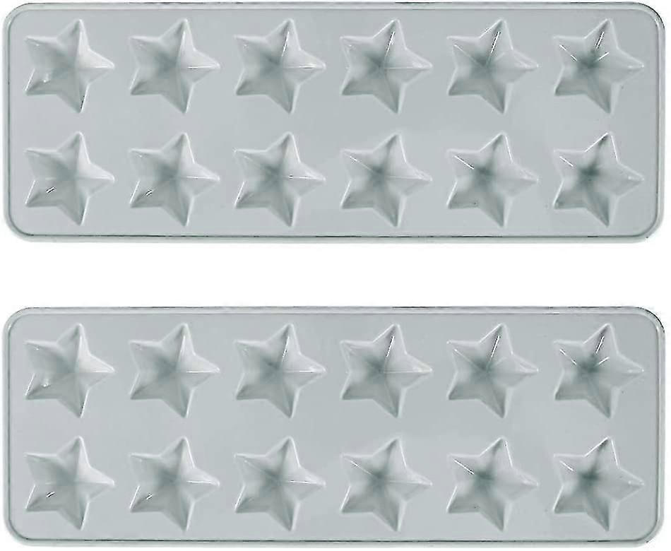 2 Pack 12 Cell Magic Stars Candy Mold(blue)