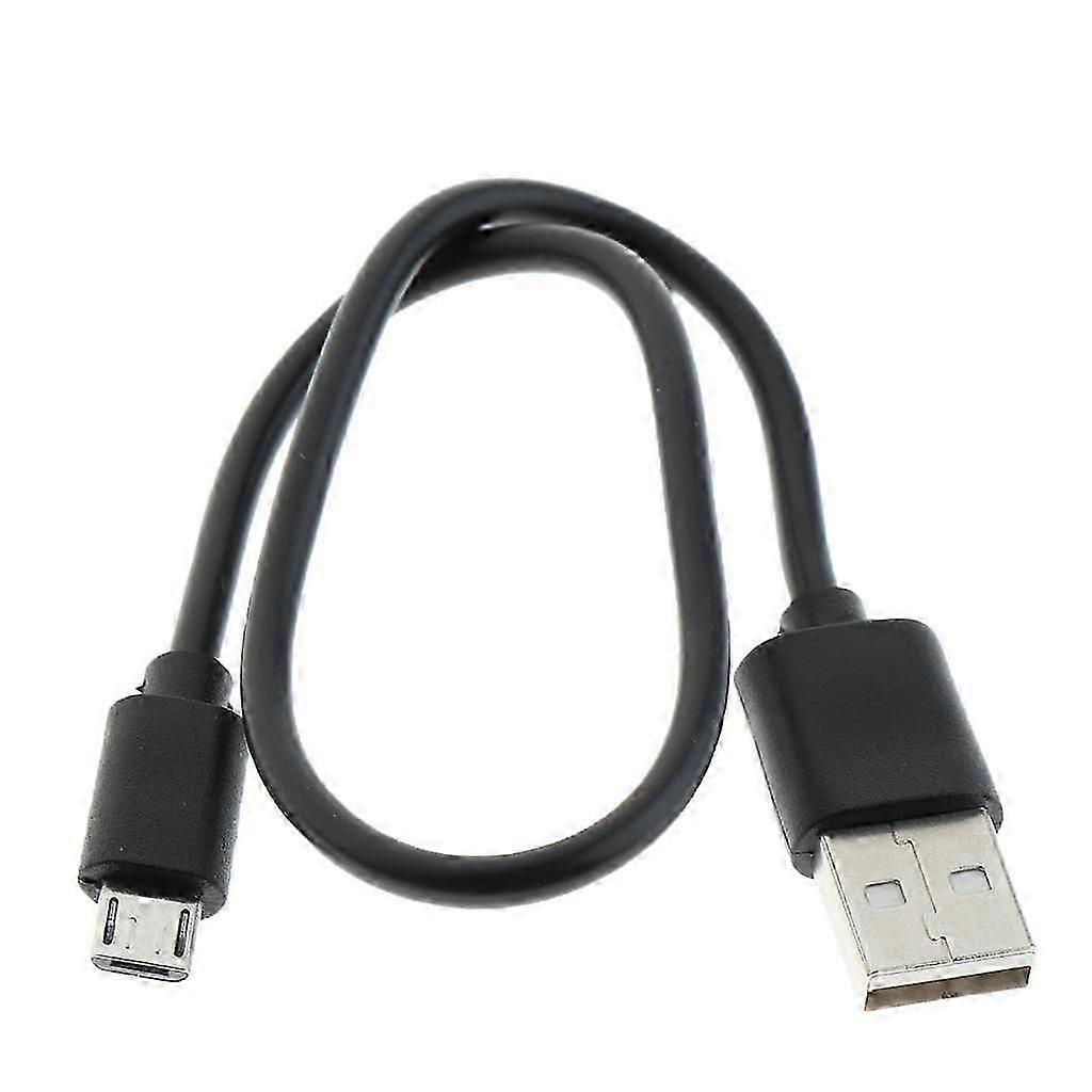 Micro Bit To USB A Fast Charger Data Sync Cable, 25cm/10" , Black