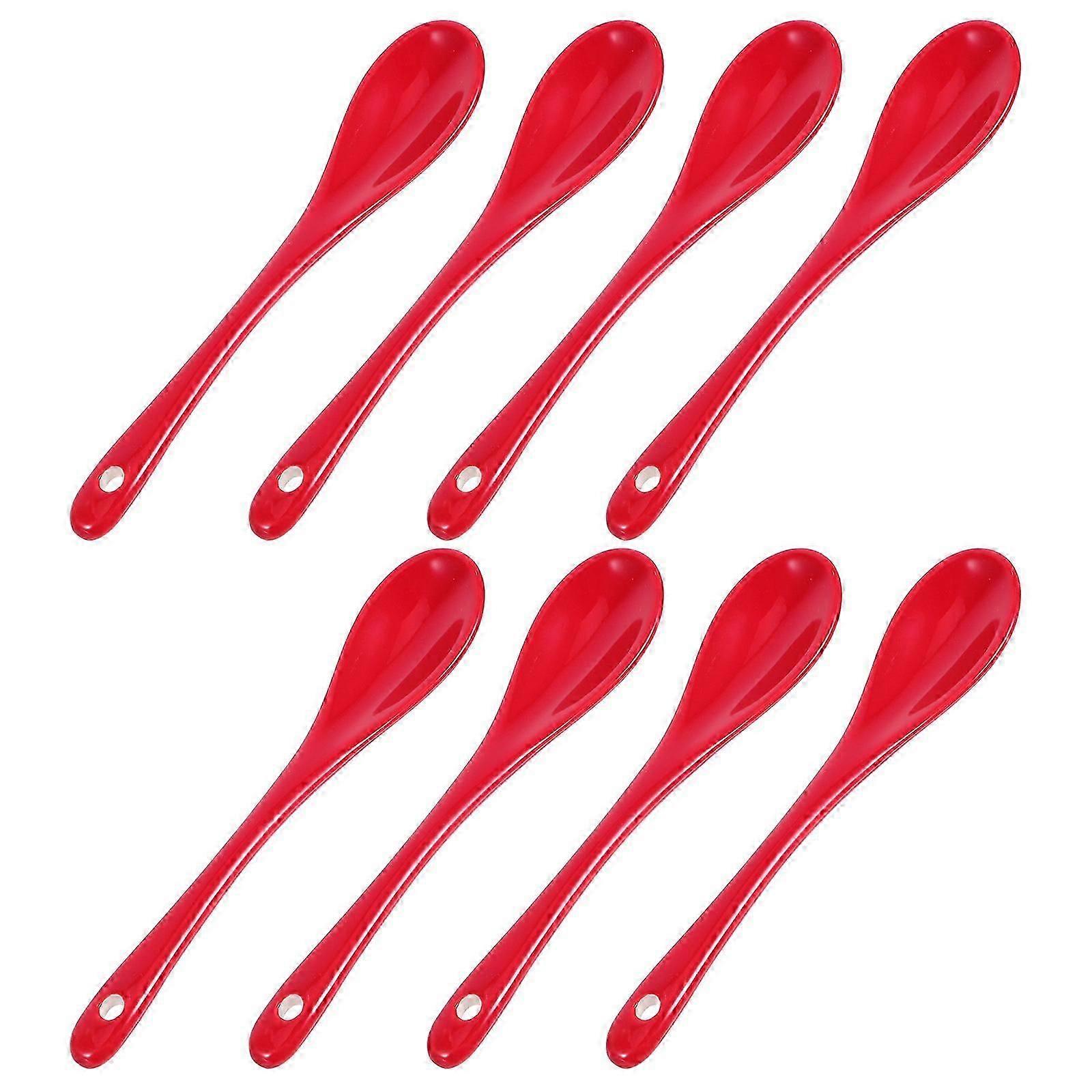 Coffee Scoop Ceramic Spoon for Kitchen Use 8Pcs Multi-Function Tableware