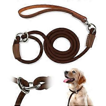 Qianruida Dog Leash 180cm Dog Training Leash Dog Collar Dog Pull Leash - Dark Brown