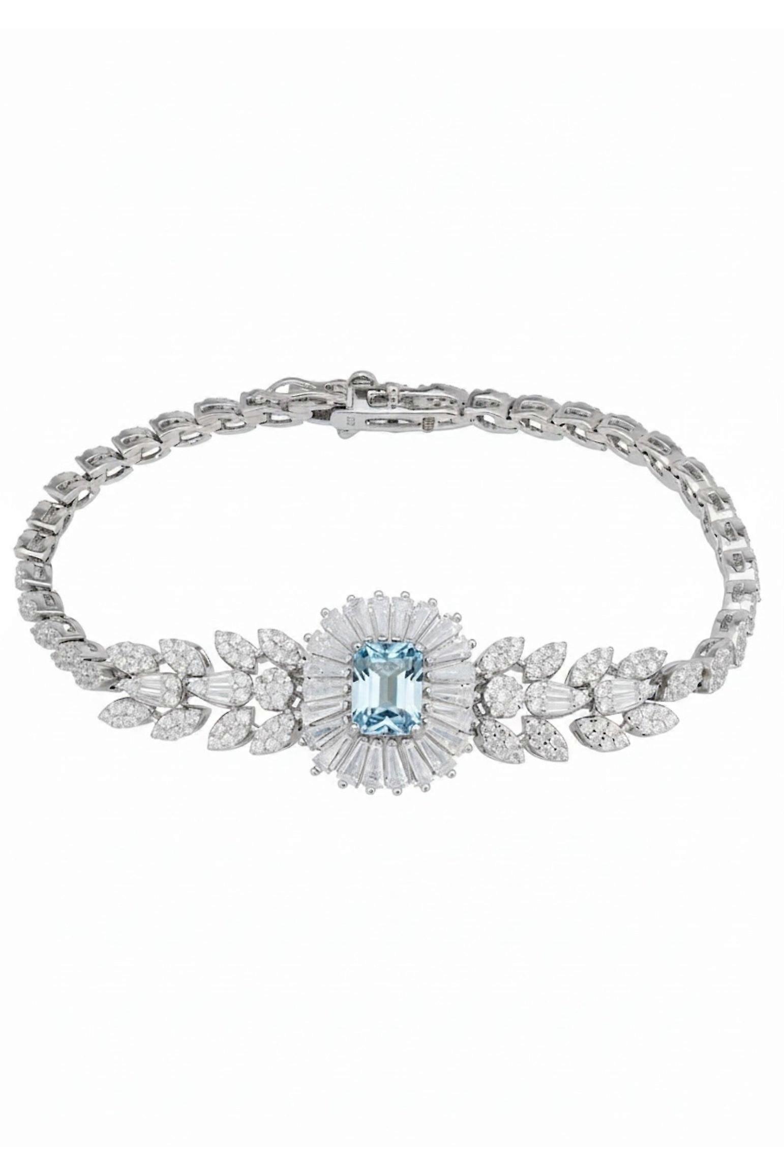 Countess Gemstone Bracelet Blue Topaz Silver