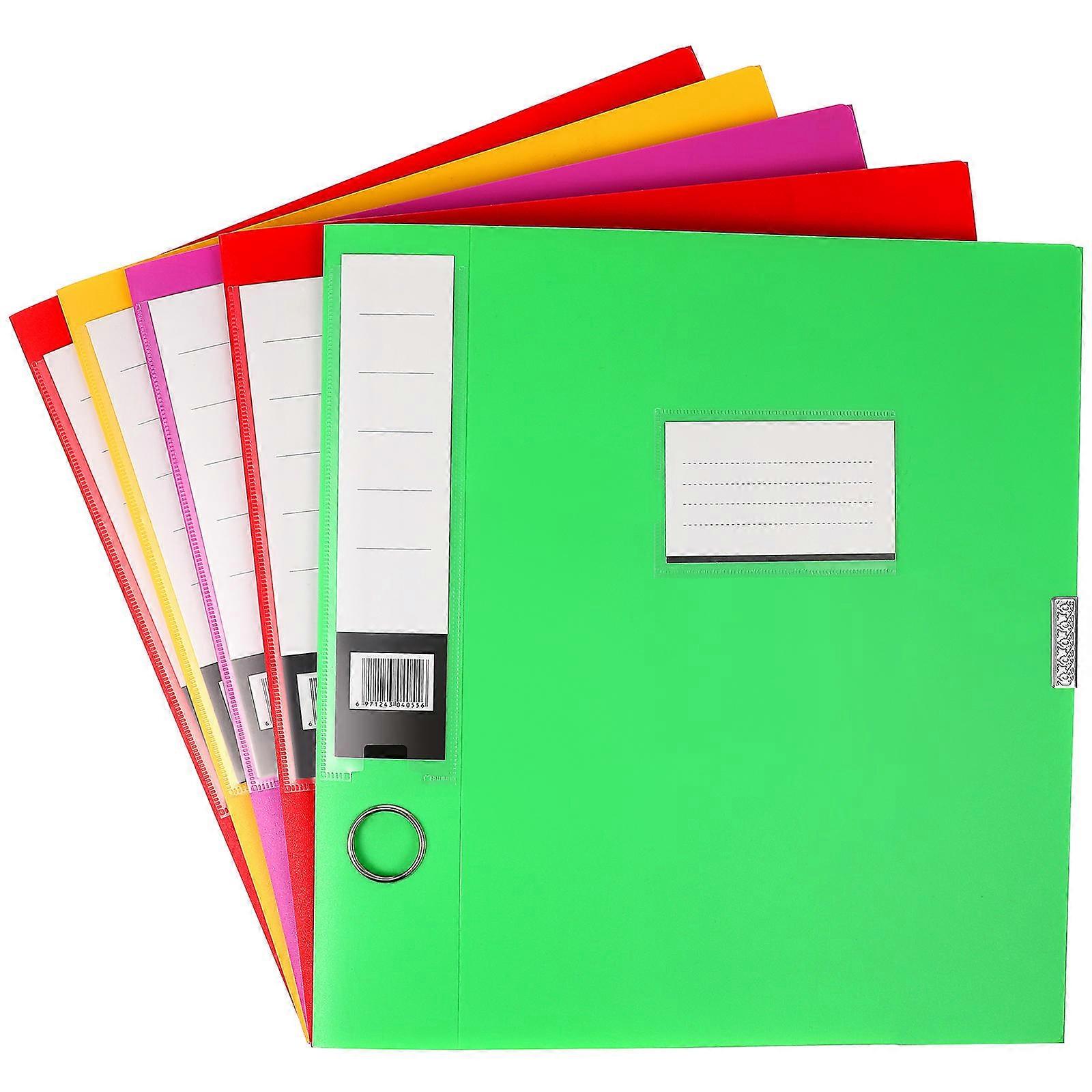 Assorted Color File Holders Plastic Document Boxes for File Use 10Pcs