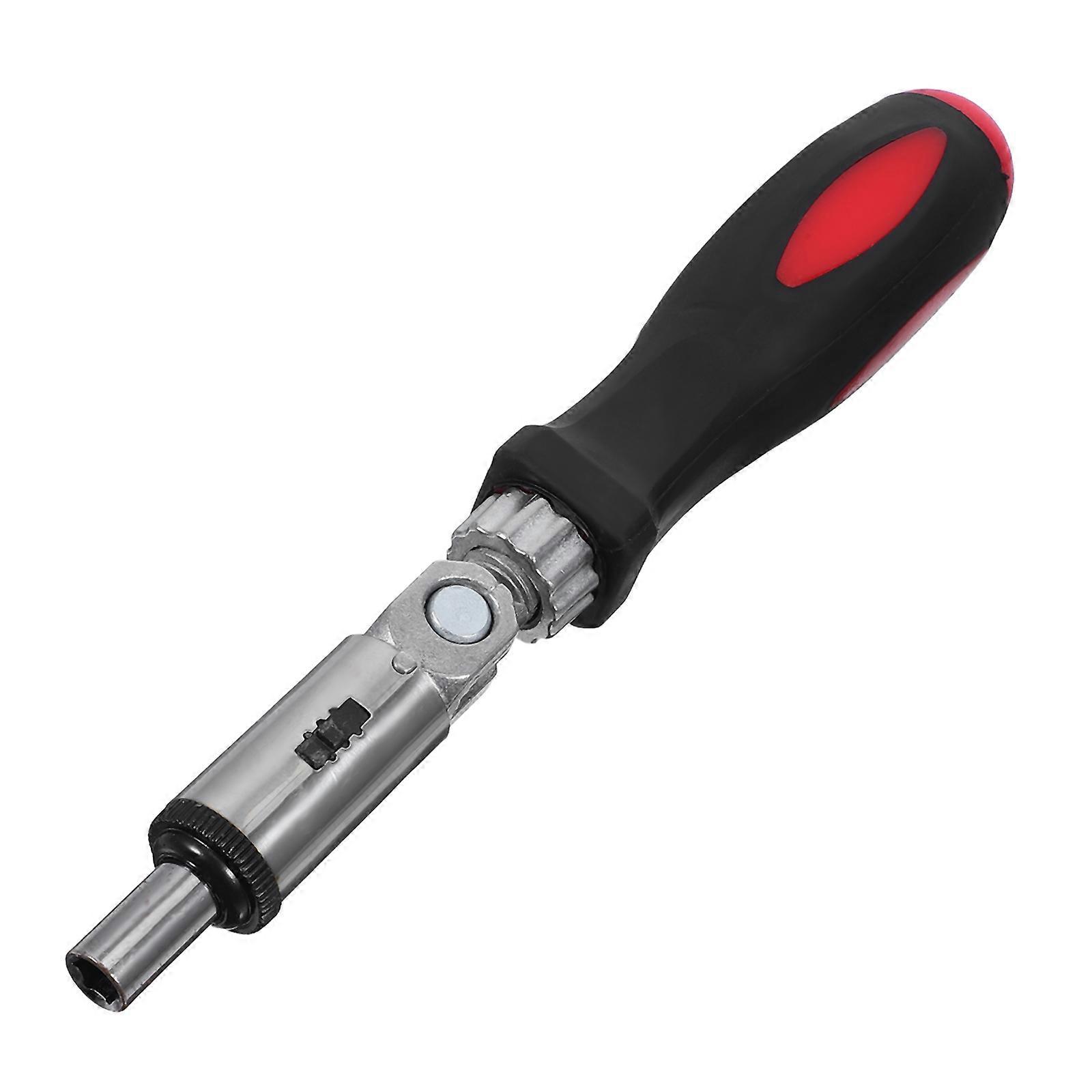 Multi Function Ratchet Screwdriver With Variable Angle Of 0-180 Degree And 1/4 Inch Inner Hexagonal Interface