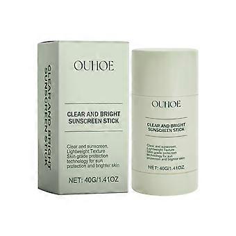 2pcs Transparent Sunscreen Stick, Summer Outdoor UV Protection, Brightening, Light & Non-sticky, Portable